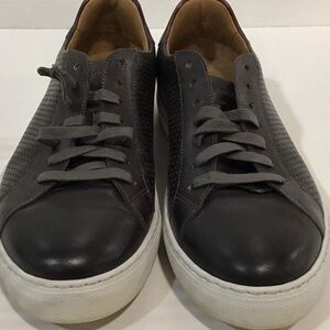 Men's Magnanni Black Leather Sneakers 19386 Size 10.5M
